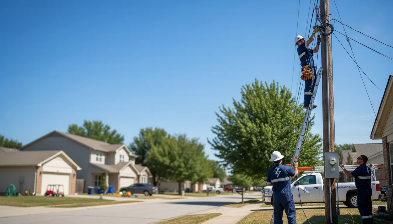 Residential electrician providing installation services in Little Rock Air Force Base, AR